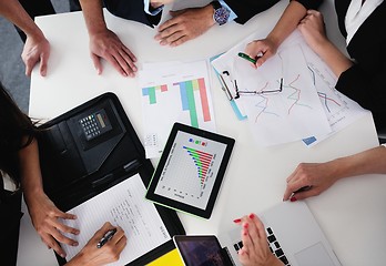 Image showing business people in a meeting at office