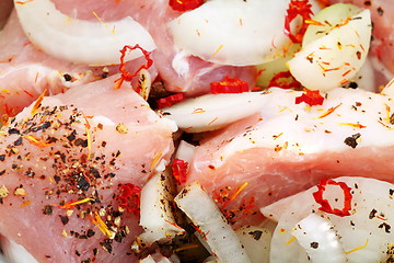 Image showing Meat in the marinade.