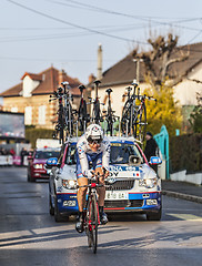 Image showing The Cyclist Jérémy Roy- Paris Nice 2013 Prologue in Houilles