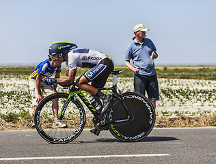 Image showing The Cyclist Nairo Alexander Quintana Rojas- White Jersey