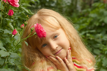 Image showing Beautiful little girl outdoors