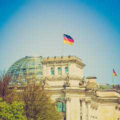 Image showing Retro look Reichstag, Berlin