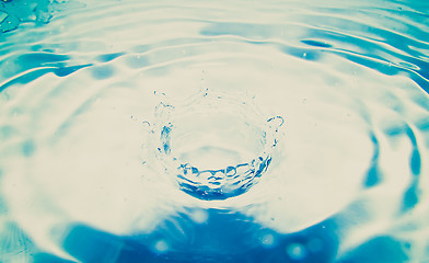 Image showing Retro look Drop of water