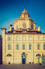 Image showing Retro look San Lorenzo church, Turin