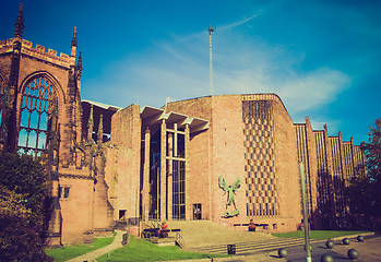 Image showing Retro look Coventry Cathedral