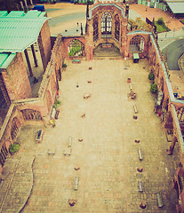 Image showing Retro look Coventry Cathedral ruins