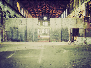Image showing Retro look Abandoned factory