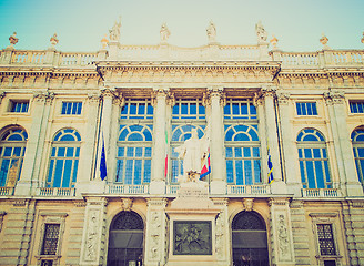 Image showing Retro look Palazzo Madama, Turin