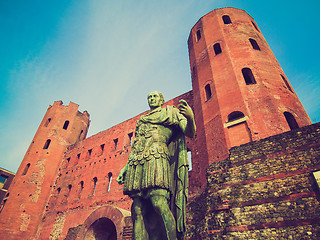 Image showing Retro look Julius Caesar statue