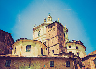 Image showing Retro look Sant Eustorgio church, Milan