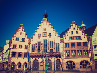 Image showing Retro look Frankfurt city hall