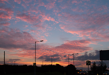 Image showing Sunset over Hove