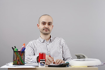 Image showing Man at desk