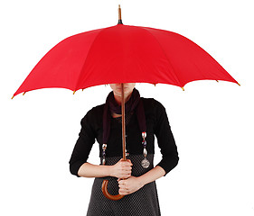 Image showing Woman with umbrella