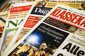 Image showing Norwegian newspapers