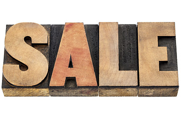 Image showing sale word in wood type
