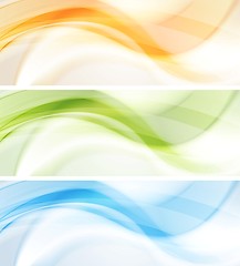 Image showing Colourful waves vector banners