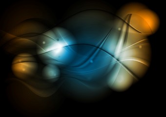 Image showing Shiny vector waves background