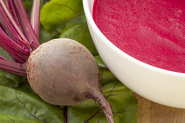 Image showing red beet cream soup