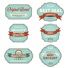 Image showing Set of vintage retro labels