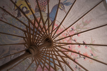 Image showing Paper Parasol From Underneath