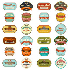 Image showing Set of vintage retro labels