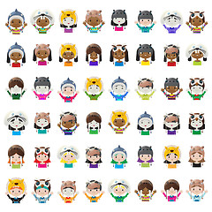 Image showing Animal hat avatars