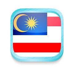 Image showing Smart phone button with Malaysia flag