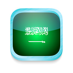 Image showing Smart phone button with Saudi Arabia flag