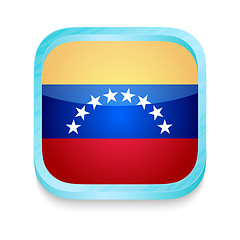 Image showing Smart phone button with Venezuela flag