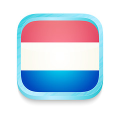 Image showing Smart phone button with Luxembourg flag