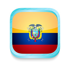 Image showing Smart phone button with Ecuador flag