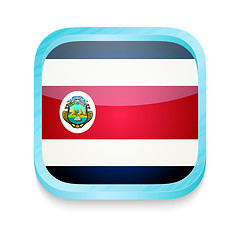 Image showing Smart phone button with Costa Rica flag
