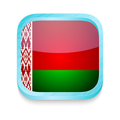 Image showing Smart phone button with Belarus flag