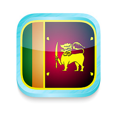 Image showing Smart phone button with Sri Lanka flag