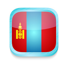 Image showing Smart phone button with Mongolia flag