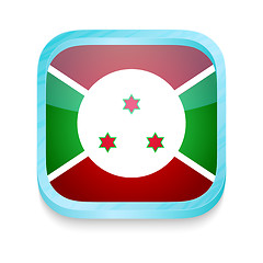 Image showing Smart phone button with Bururundi flag