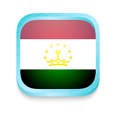 Image showing Smart phone button with Tajikistan flag