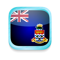 Image showing Smart phone button with Cayman Islands flag