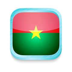 Image showing Smart phone button with Burkina Faso flag