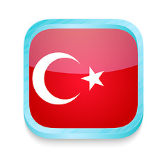 Image showing Smart phone button with Turkey flag