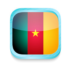 Image showing Smart phone button with Cameroon flag