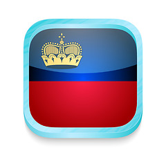 Image showing Smart phone button with Lichtenstein flag