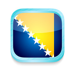 Image showing Smart phone button with Bosnia and Herzegovina flag