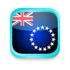 Image showing Smart phone button with Cook Island flag