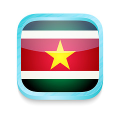 Image showing Smart phone button with Suriname flag