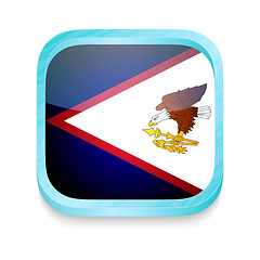 Image showing Smart phone button with American Samoa flag