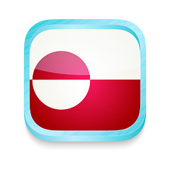 Image showing Smart phone button with Greenland flag