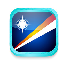 Image showing Smart phone button with Marshal Island flag