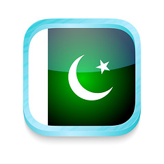 Image showing Smart phone button with Pakistan flag